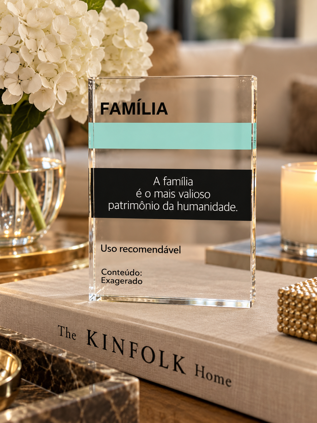 Family Acrylic Centerpiece | Centro de Mesa Família