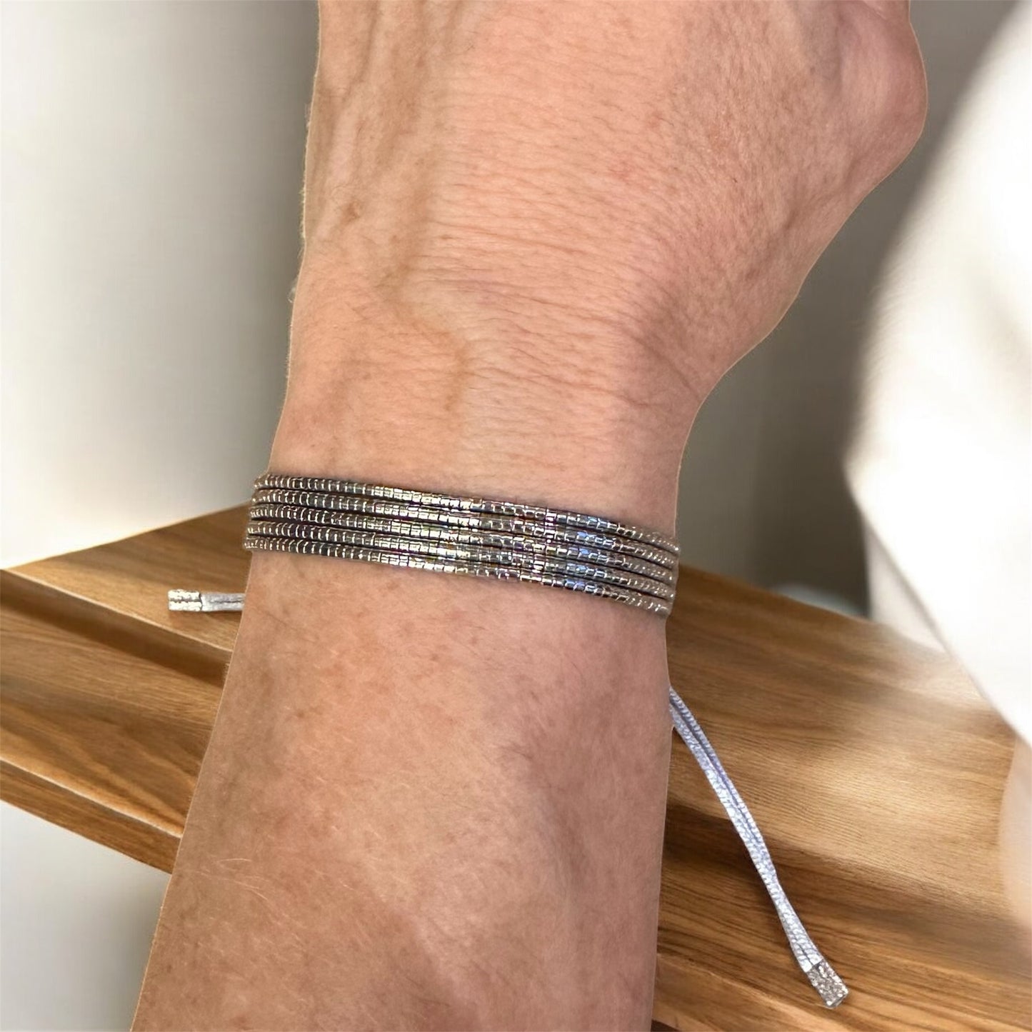 Golden & Silver Stacks Adjustable Bracelet