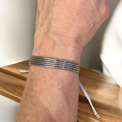 Golden & Silver Stacks Adjustable Bracelet