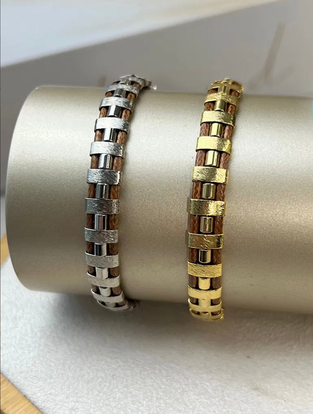 Urban Link Leather Bracelet