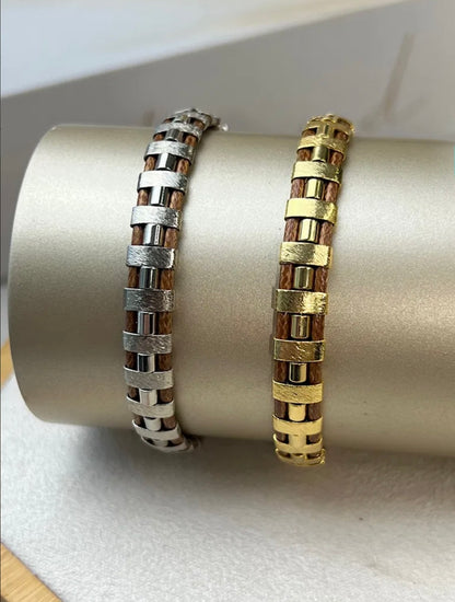 Urban Link Leather Bracelet