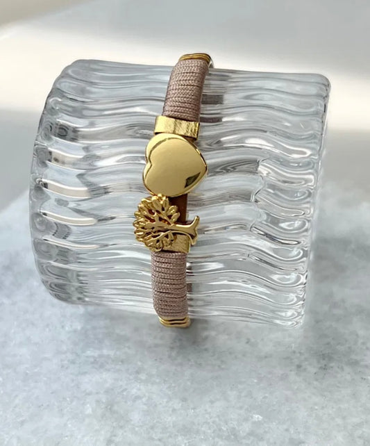 Heart & Tree Duo Bracelet