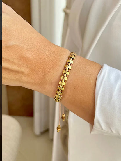 Urban Link Leather Bracelet