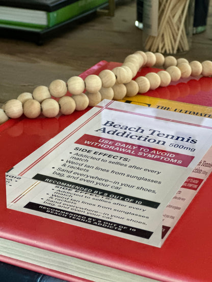 Beach Tennis Acrylic Centerpiece