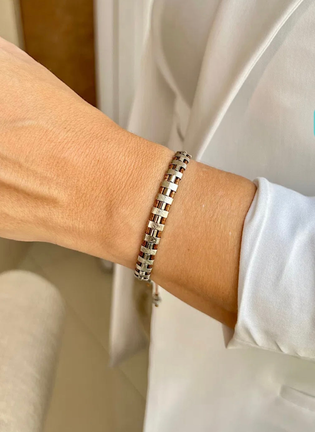 Urban Link Leather Bracelet