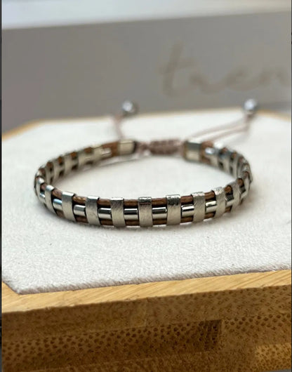 Urban Link Leather Bracelet