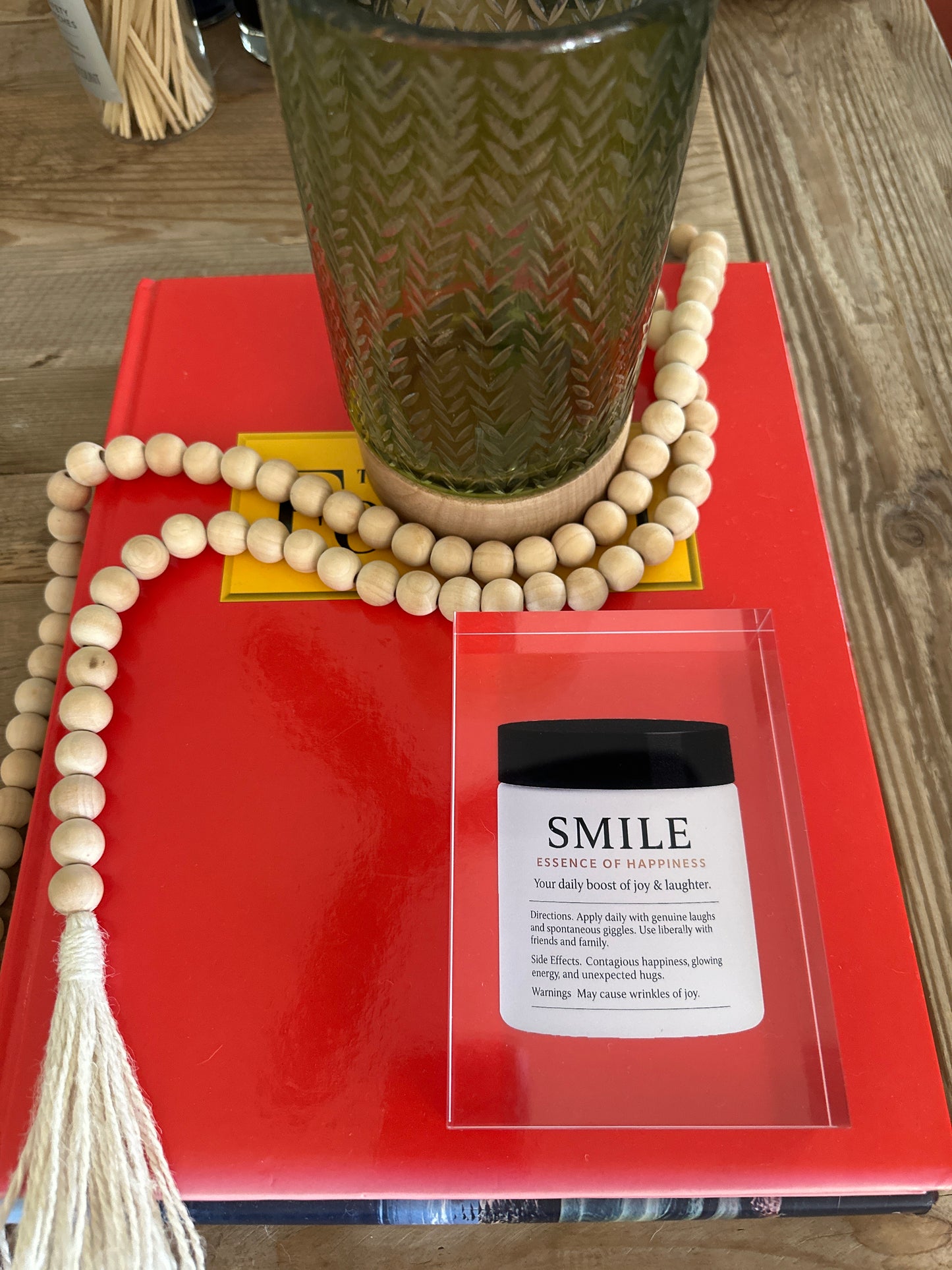 Smile Acrylic Centerpiece