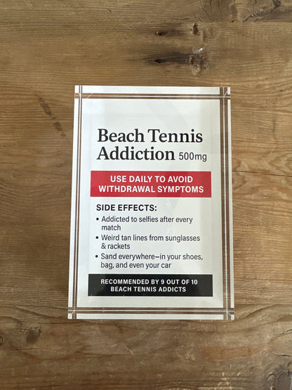 Beach Tennis Acrylic Centerpiece