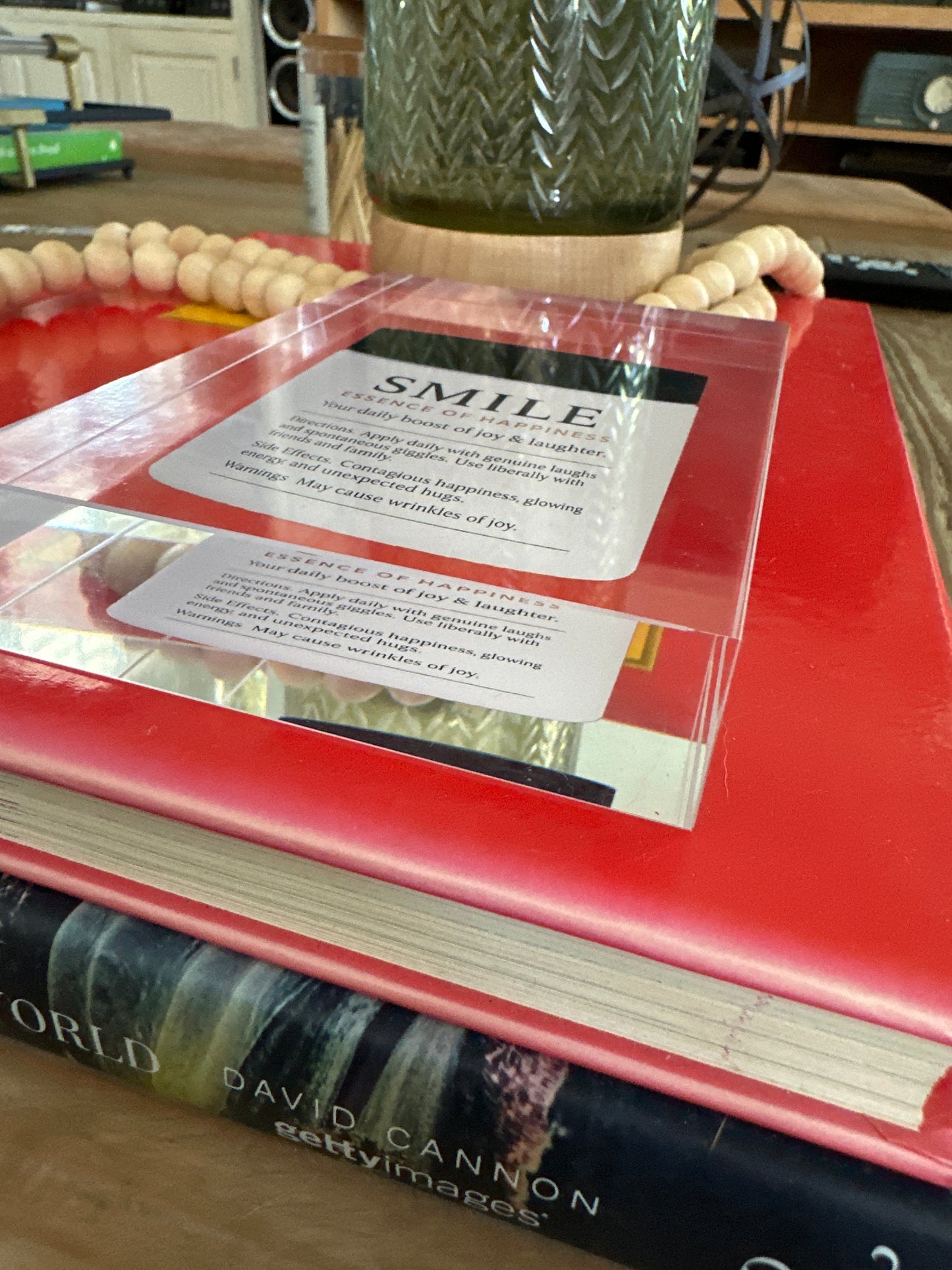 Smile Acrylic Centerpiece