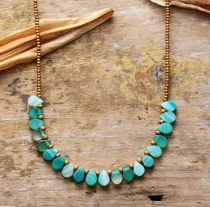 Boho Aqua Necklace