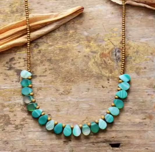 Boho Aqua Necklace
