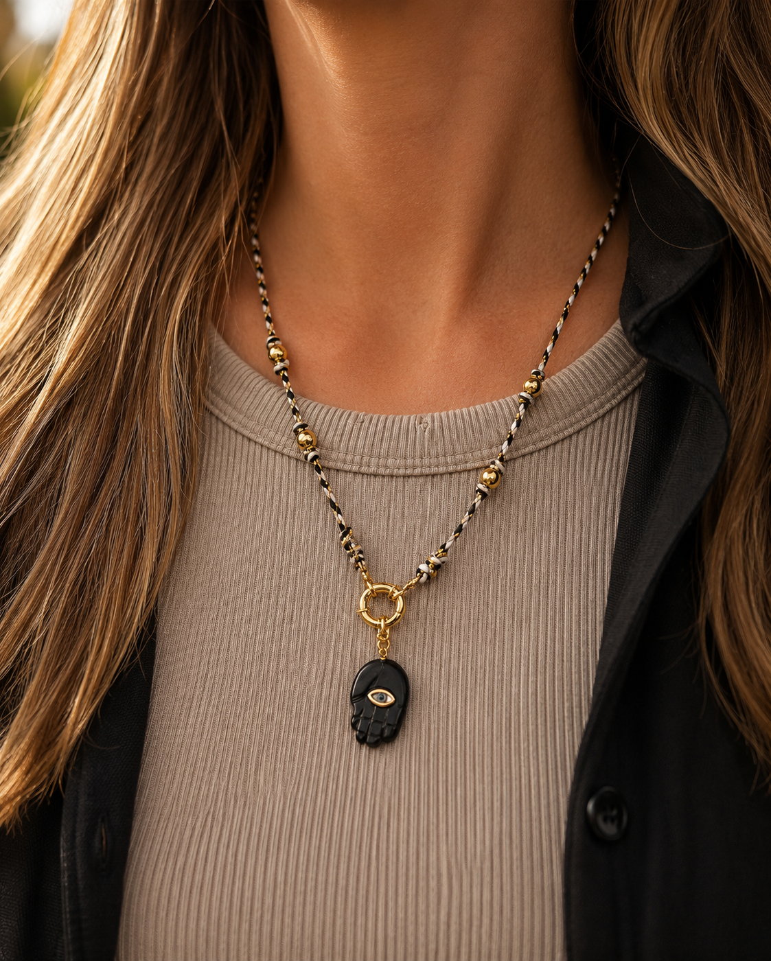 Hamsa Protection Necklace