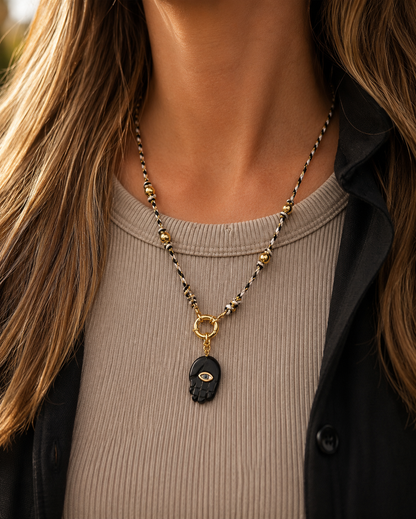Hamsa Protection Necklace