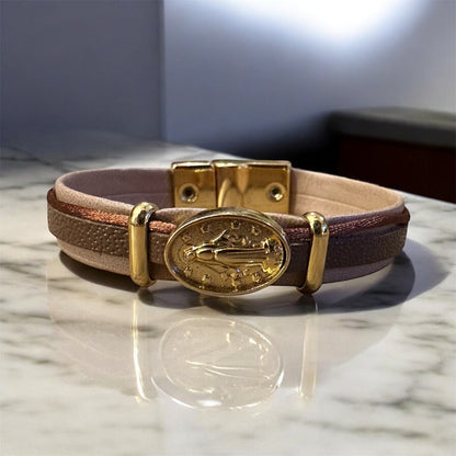 Golden Grace Leather Bracelet